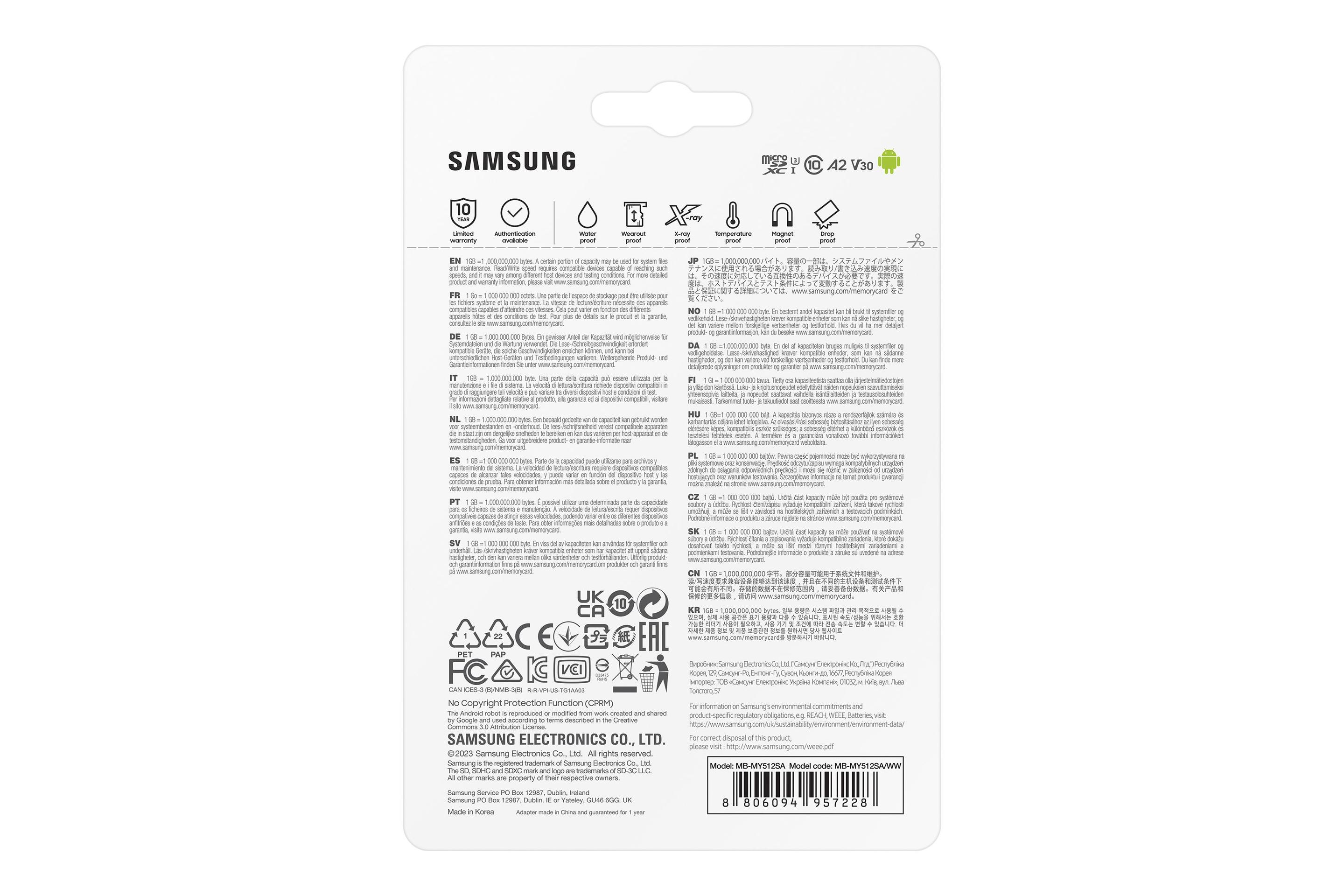 Cartão de Memória SAMSUNG PRO Ultimate MB-MY512SA/WW (512GB - 200 MB/s - Azul), miniatura 8