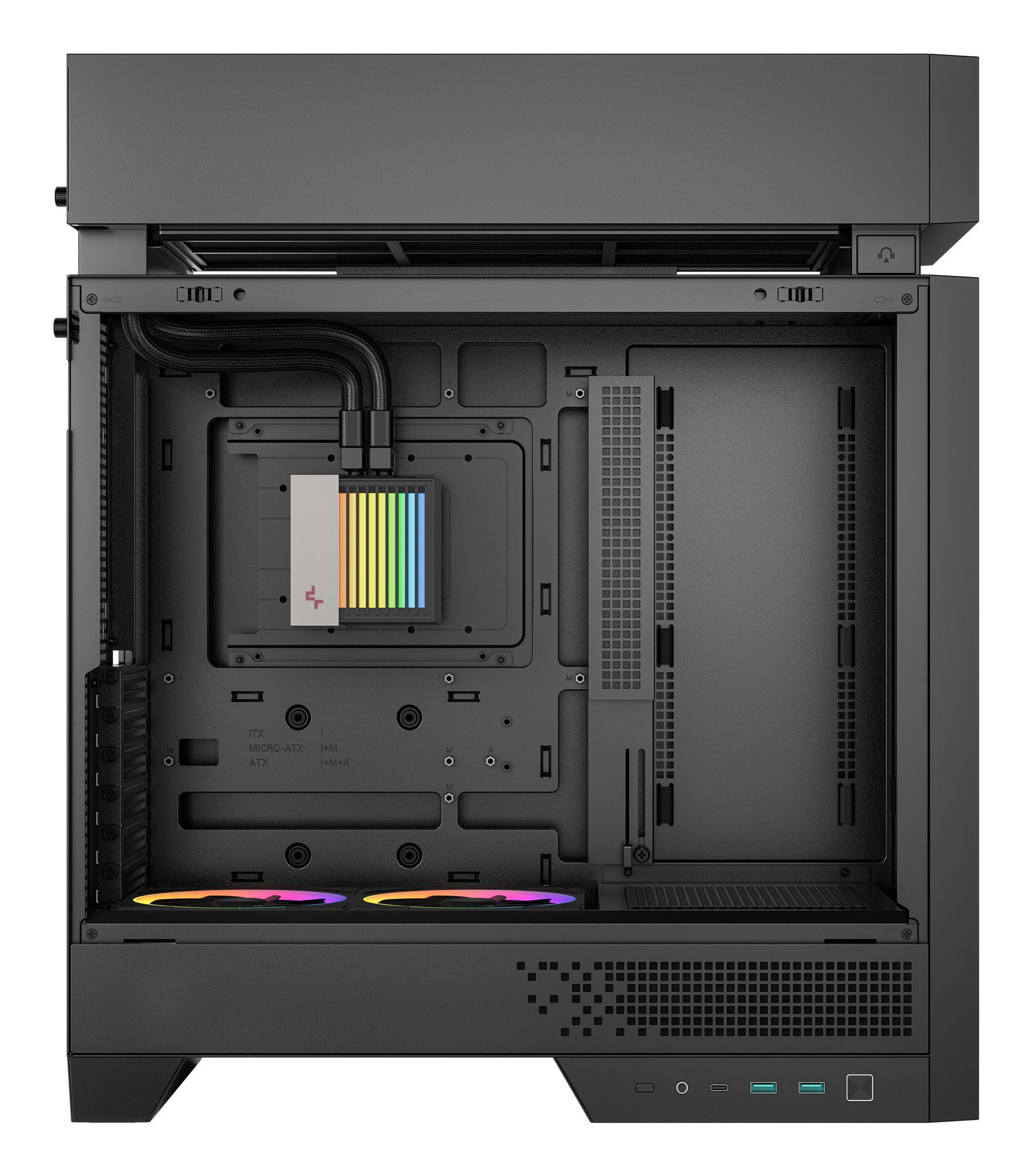 Caixa PC Gaming DEEPCOOL CL6600 (ATX, micro ATX, Mini-ITX - ATX, PS2, SFX, SFX-L - Midi Tower - Preto) — miniatura 4