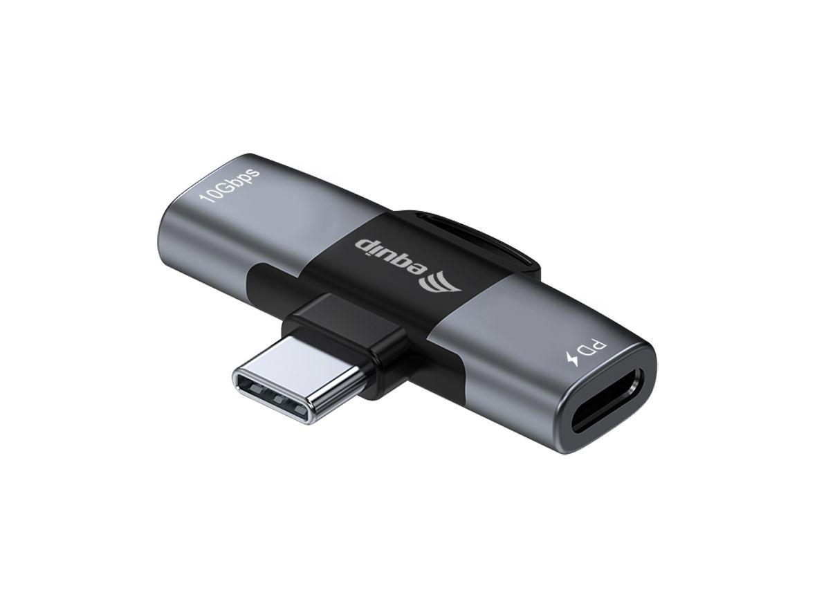 Adaptador USB-C EQUIP 133479 (2x USB-C - 10 Gbit/s - PD 100 W - Cinzento)