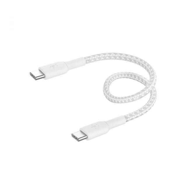 Cabo USB-C BELKIN BoostCharge CAB004BT0MWH (0,15 m - USB-C macho - Branco), miniatura 2