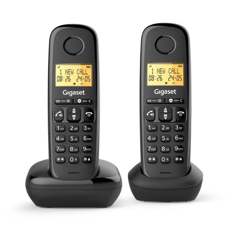 Telefone Fixo Sem Fios GIGASET Basic 100 Duo (14 h - Preto) — miniatura 4