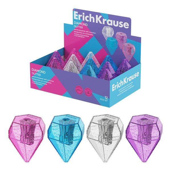 Afiador de Lápis ERICHKRAUSE Diamond (Plástico - Cores sortidas), imagem 1