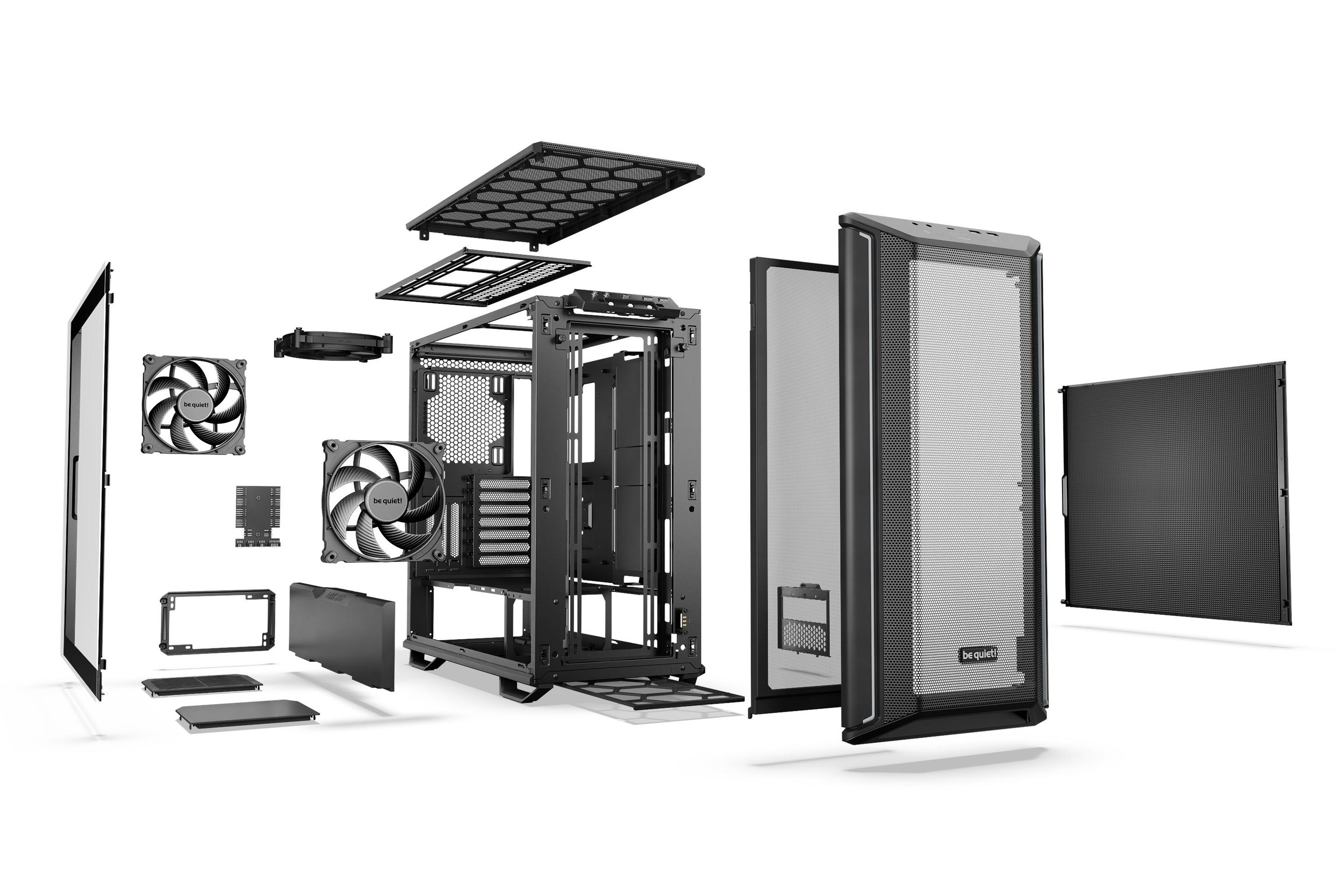 Caixa PC BE QUIET! Dark Base 701 (ATX, EATX, micro ATX, Mini-ITX - ATX, PS2 - Midi Tower - Preto) — miniatura 4