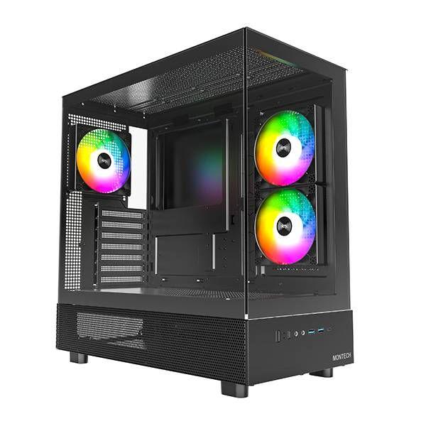 Caixa ATX MONTECH XR RGB (ATX, Micro ATX, Mini-ITX - Torre ATX - Vidro temperado - Preto), miniatura 2