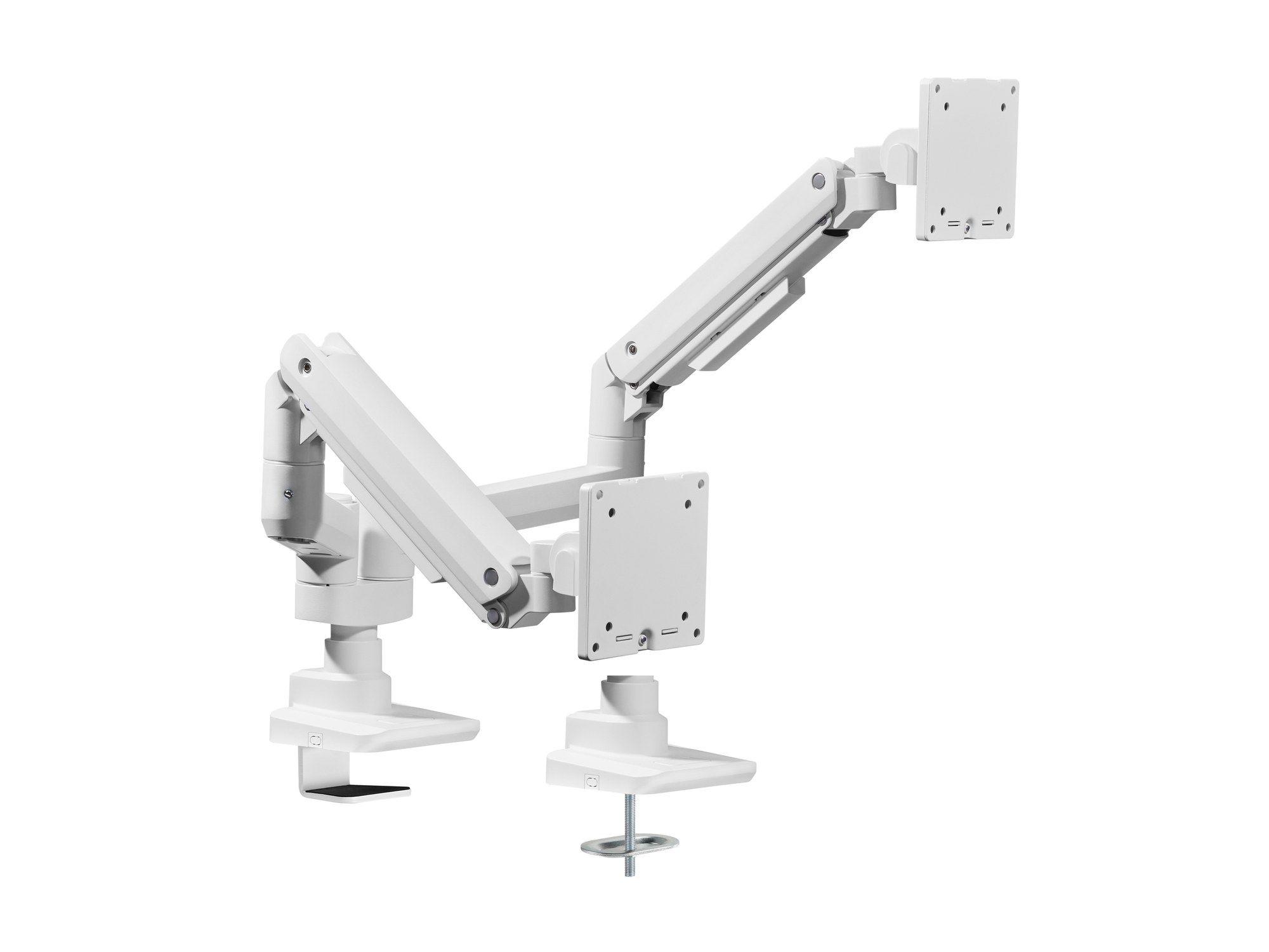 Suporte de Monitor de Secretária Duplo EQUIP 650183 (17"-35" - 40 kg - Branco)