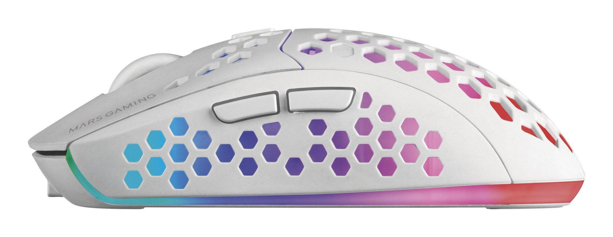 Conjunto Teclado, Rato e Tapete de Rato MARS GAMING MCPWXWES (Espanhol - Interruptor de membrana - Tamanho completo - Branco), miniatura 7