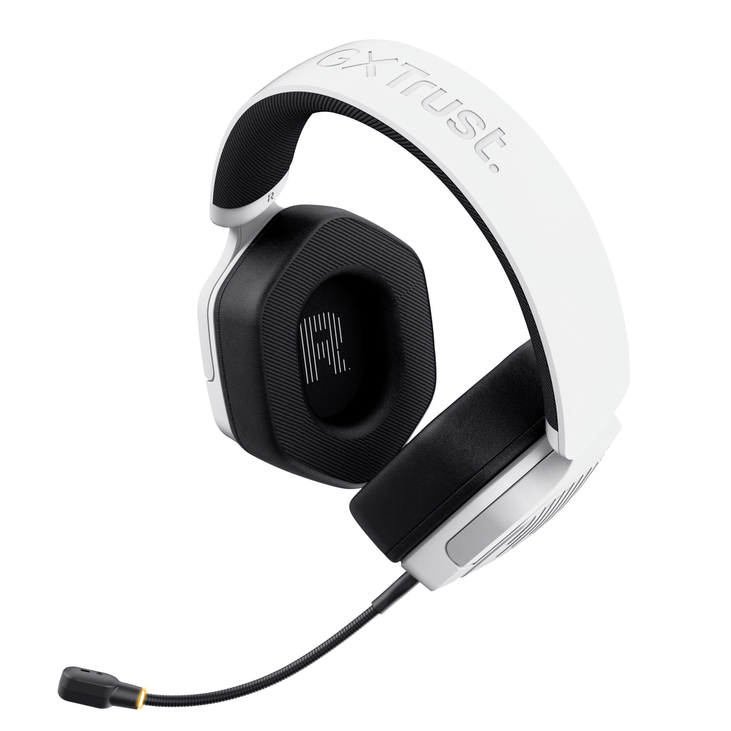 Headset Gaming TRUST GXT493W Carus (Binaural - Com fios e sem fios - Circum-aural - Branco), miniatura 4