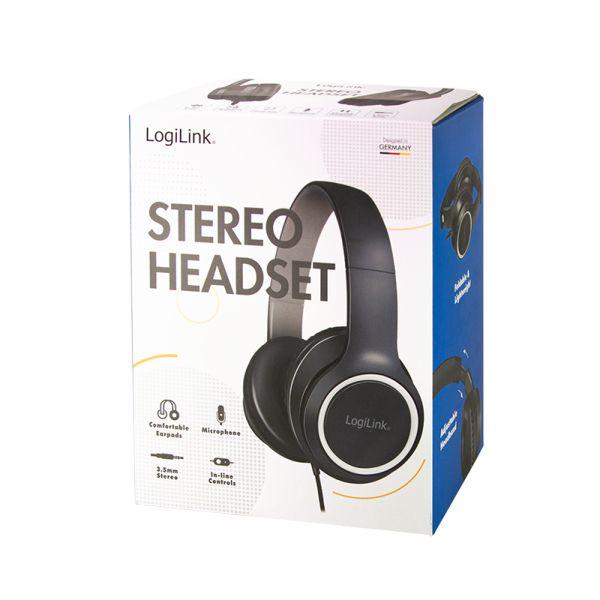 Headset LOGILINK HS0053 (Headset estéreo com microfone - Com fios - Circum-aural - Preto e Prateado), miniatura 9