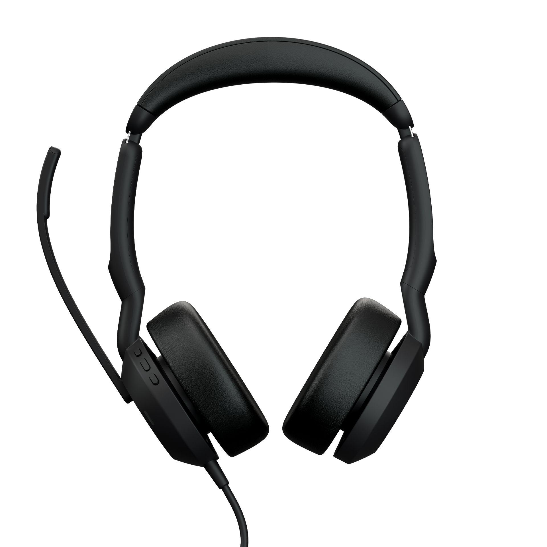 Headset Profissional JABRA Evolve2 50 MS (Binaural - Com fios - Supra-aural - Preto)
