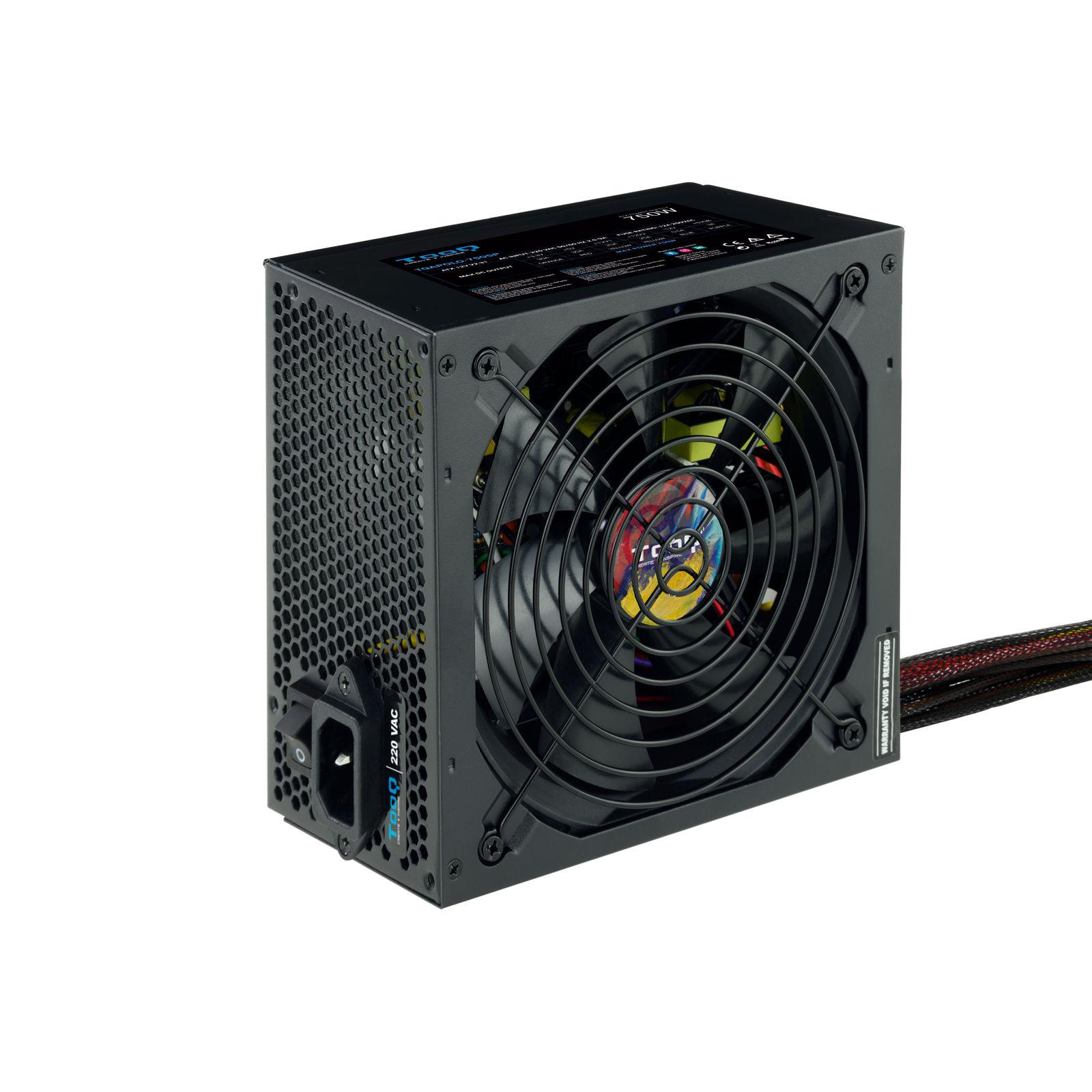 Fonte de Alimentação TOOQ TQAPOLO-750SP (ATX - 750 W - Não modular - Preto)