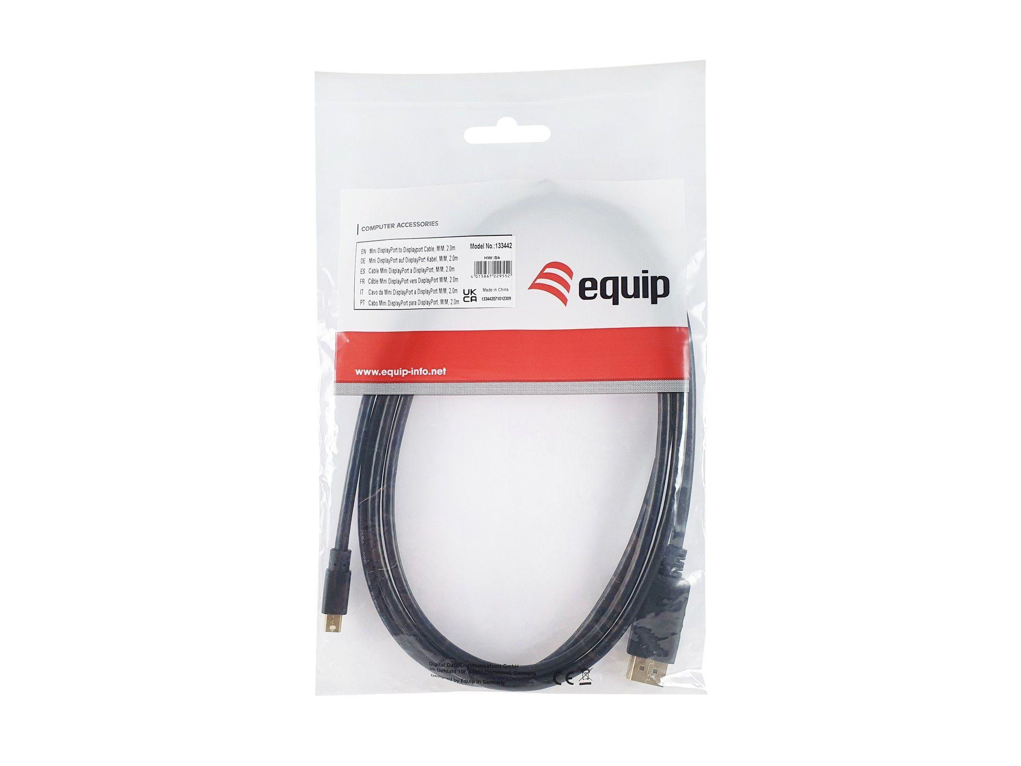 Cabo Mini DisplayPort para DisplayPort EQUIP 133442 (2 m - DisplayPort macho - Mini DisplayPort macho) — miniatura 3