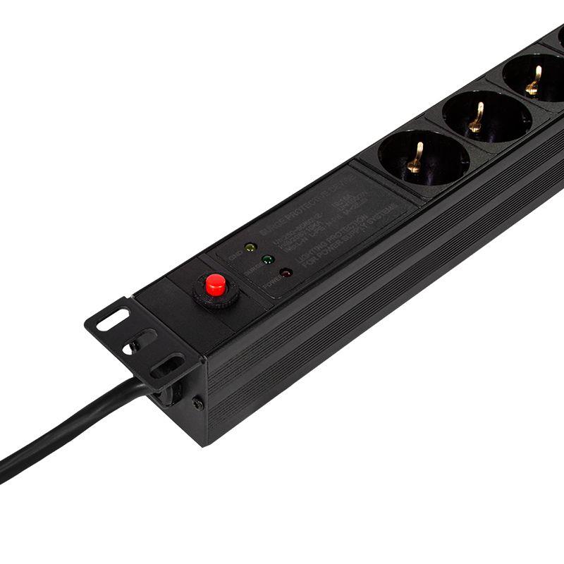 Unidade de Distribuição de Energia LOGILINK PDU7C02 (19" - 1U - 7 Tomadas Tipo F - 3600 W - Preto), miniatura 4