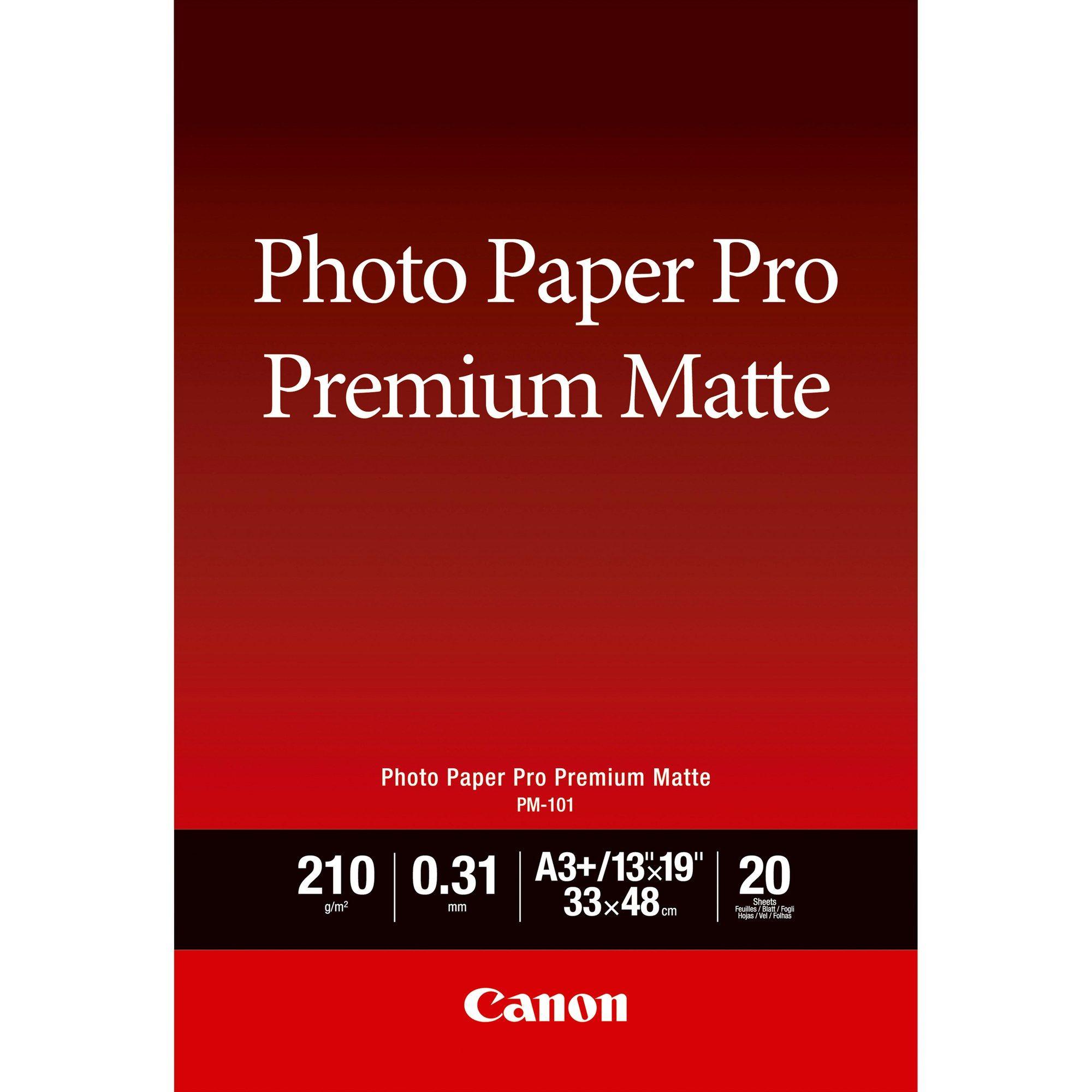 Papel Fotográfico CANON PM-101 Premium Matte A3+ (20 Folhas - 210 g/m²)