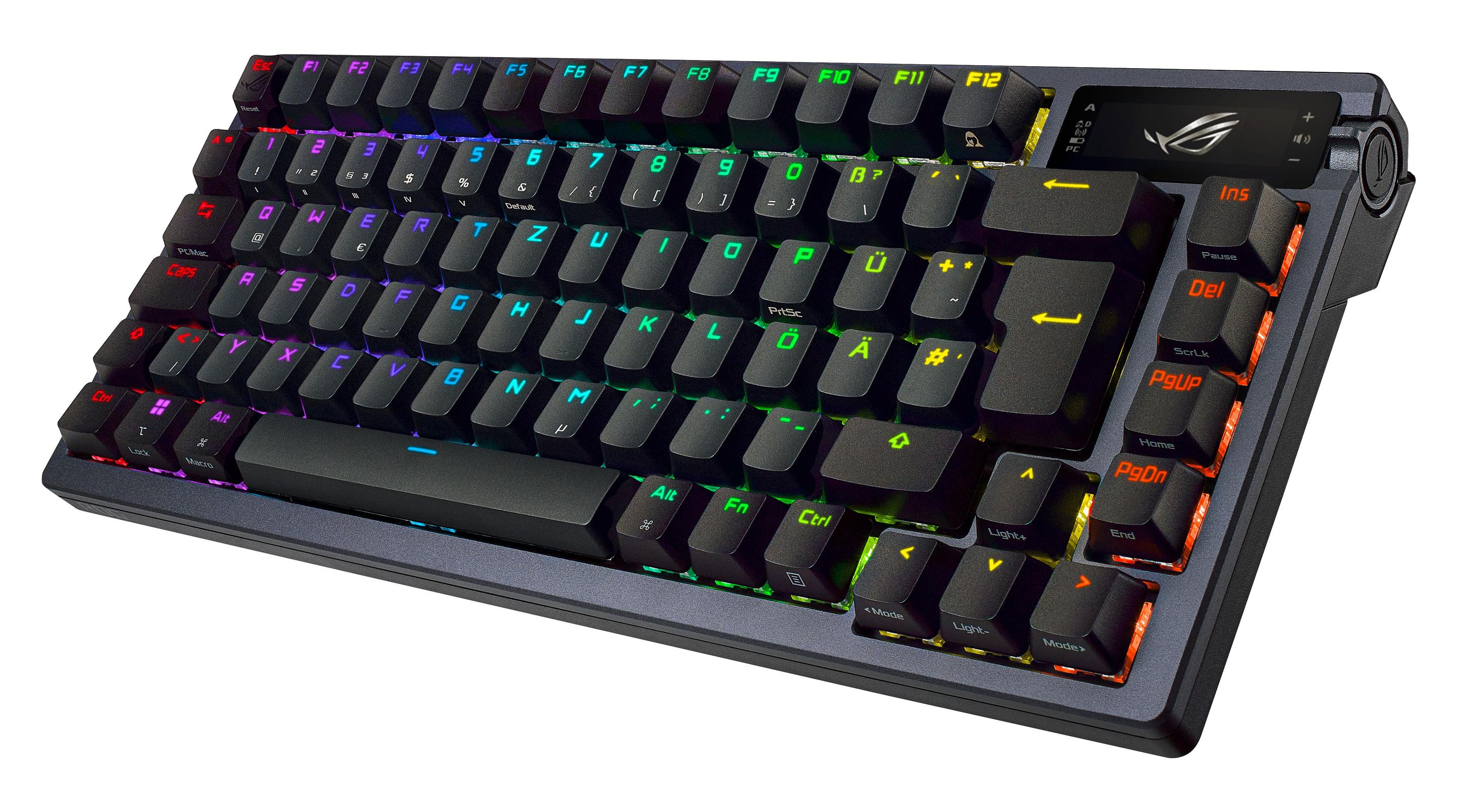 Teclado ASUS ROG Azoth (Alemão - Interruptor de chave mecânico - 75% - Preto) — miniatura 2