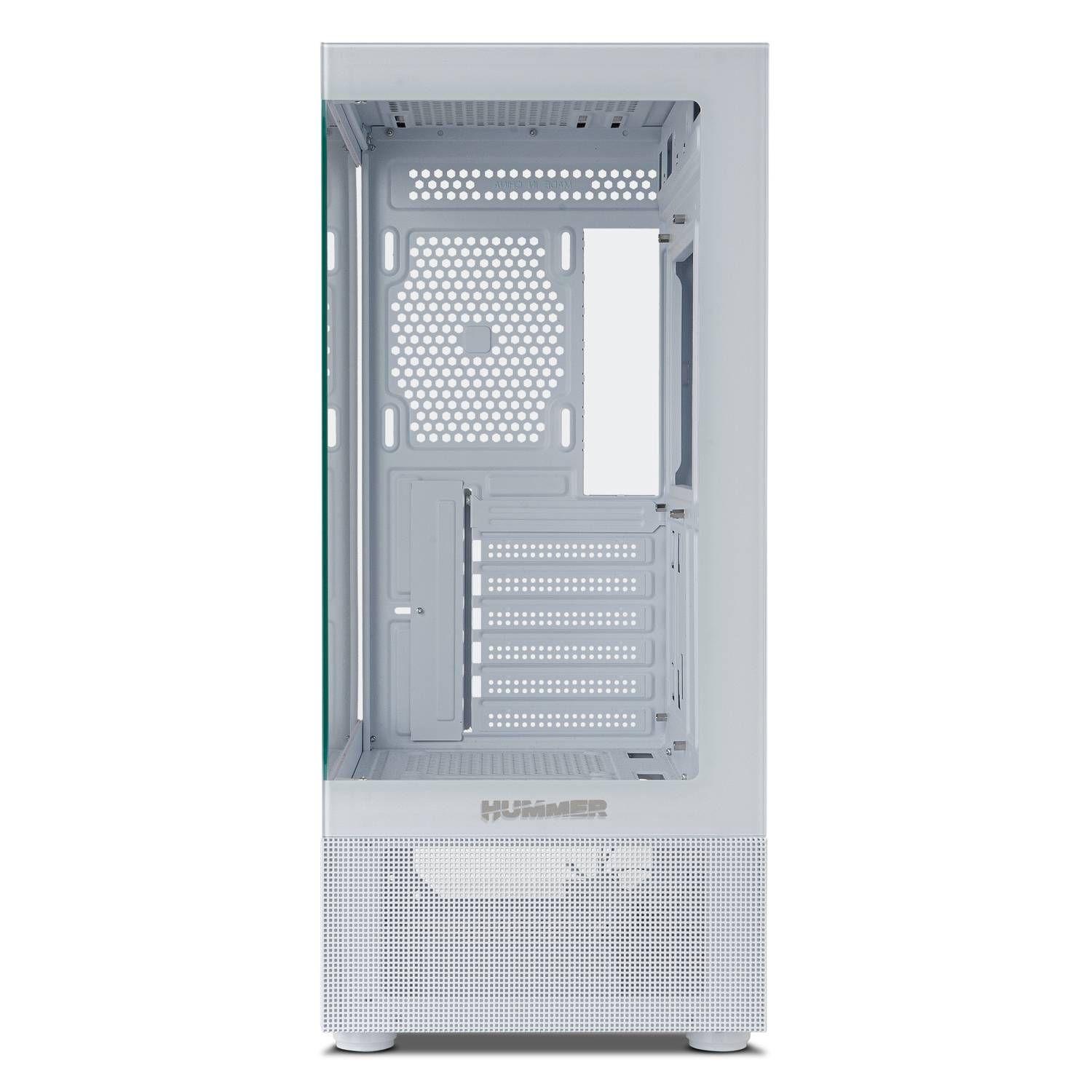 Caixa PC NOX Hummer Vision (ATX, micro ATX - Midi Tower - SPCC, vidro temperado - Branco) — miniatura 4
