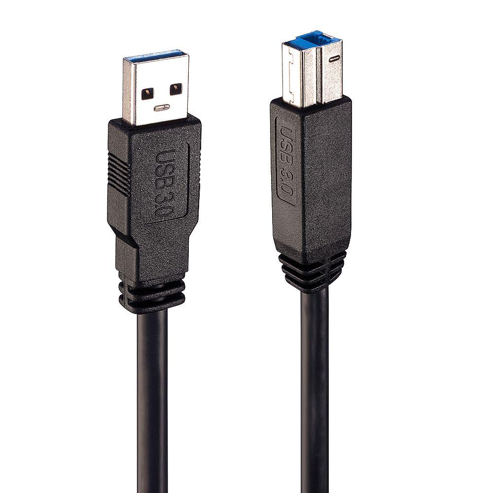 Cabo USB LINDY 43098 (10 m - USB B - USB A - Preto)