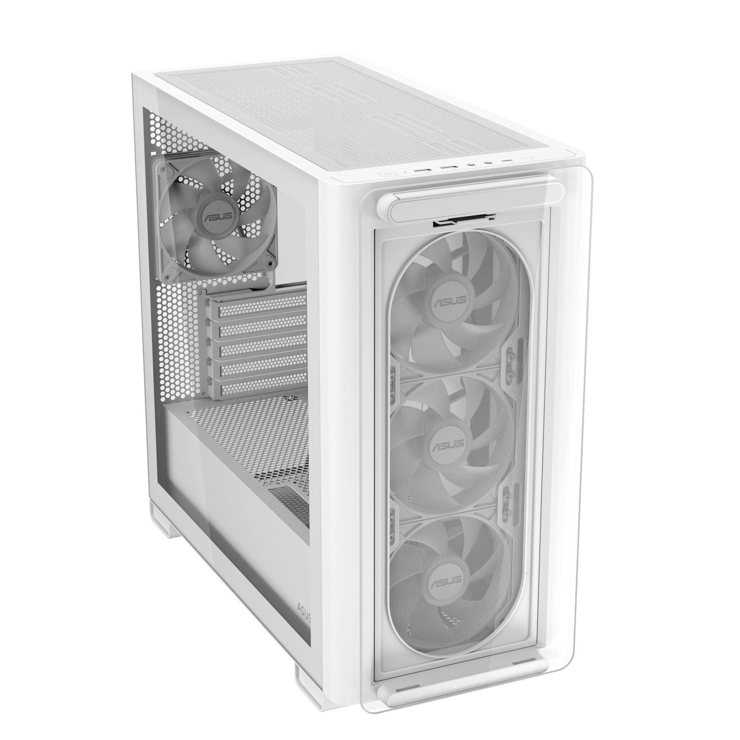Caixa PC ASUS A23 PLUS (micro ATX, Mini-ITX - Micro Tower - micro-ATX, Mini-ITX - Branco) — miniatura 6