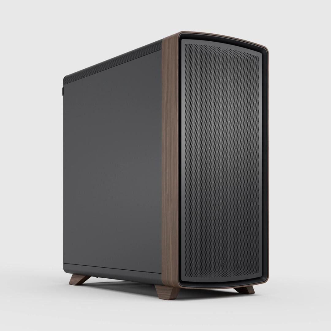 Caixa de Computador FRACTAL DESIGN Summit Black Solid (Midi Tower - Aço e madeira de nogueira - 17,3 cm - Preto)