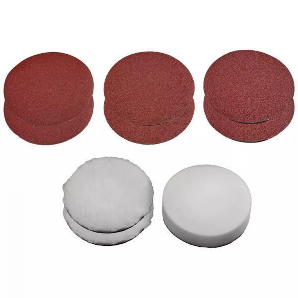 Conjunto de Acessórios de Polimento e Lixagem EINHELL 2093246 (150 mm - Castanho e Branco), imagem 1