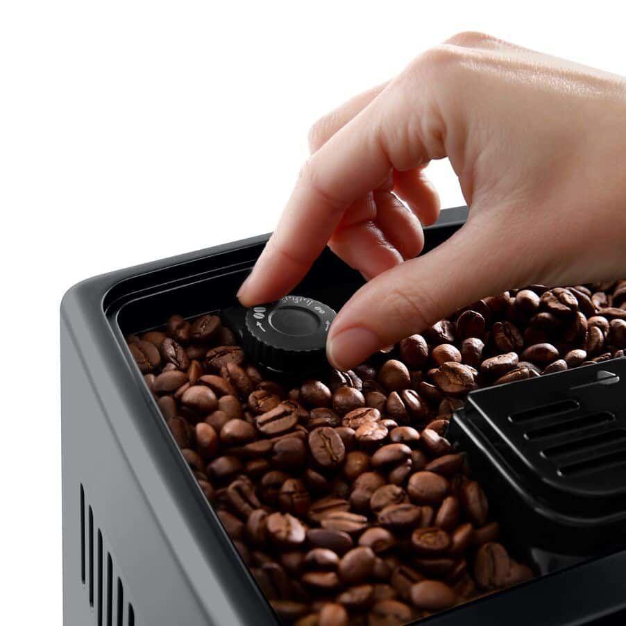 Máquina de Café Automática DELONGHI Dinamica Plus ECAM380.85.SB (Grãos de café, Café moído - 1450 W - 15 bar - Preto/Prateado), miniatura 3