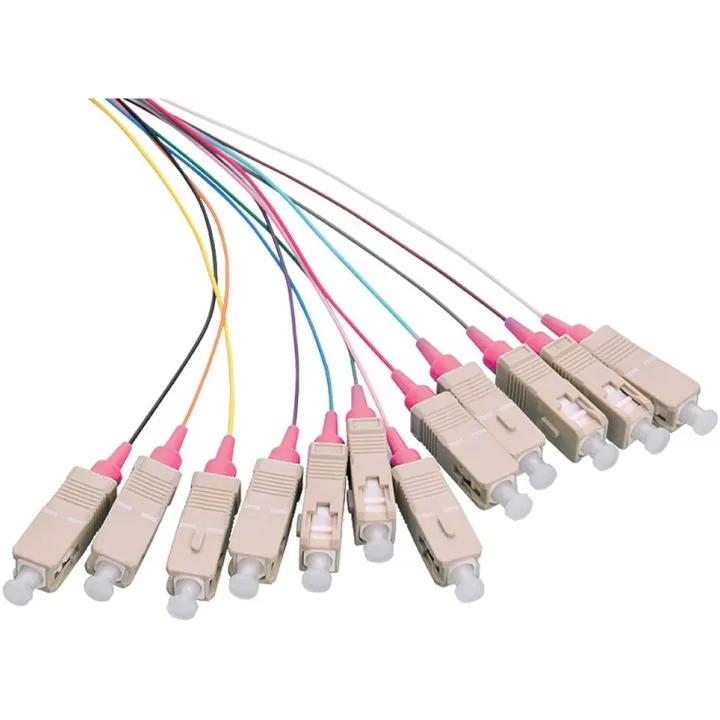 Conjunto de Pigtails de Fibra Óptica LOGILINK FL0LC03 (12 x LC/APC - OS2 G657.A1 - 2 m - Multicor com conectores verdes)