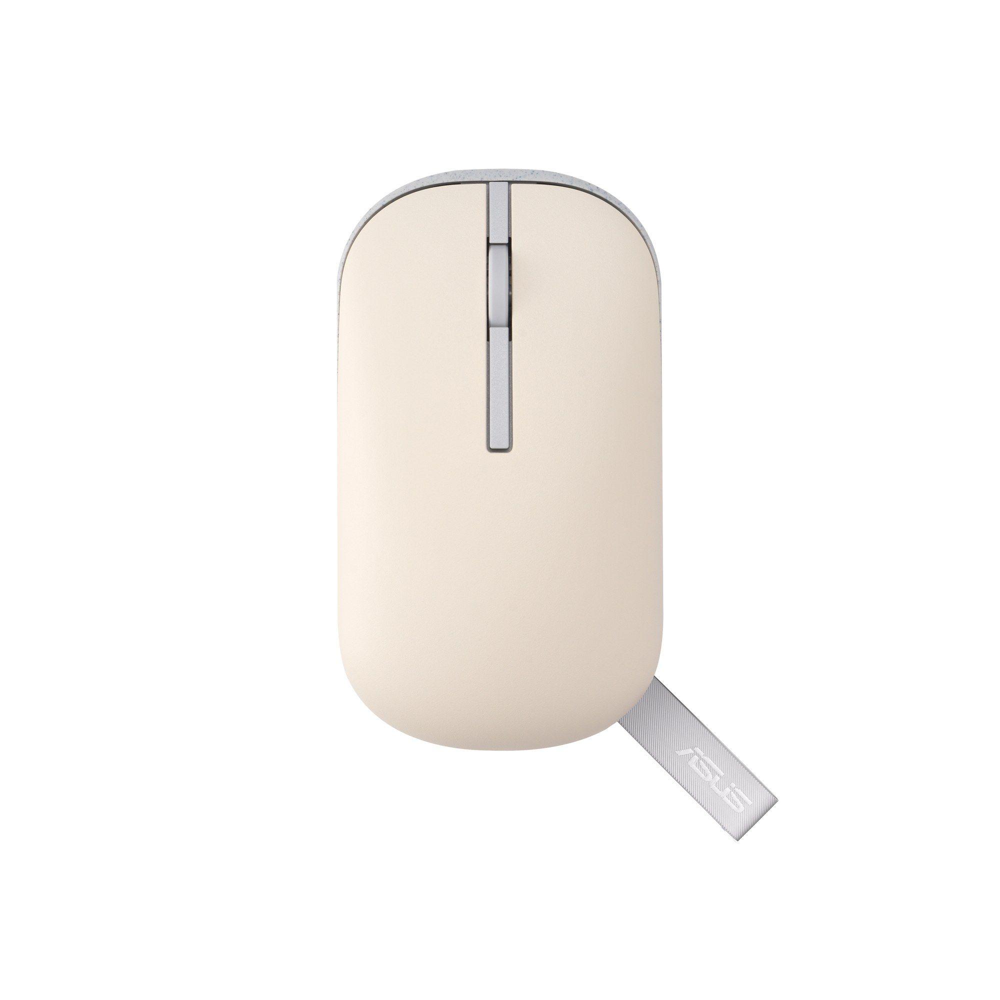Rato ASUS Marshmallow MD100 (Ambidestro - 1600 DPI - Ótico - Bege/Verde)