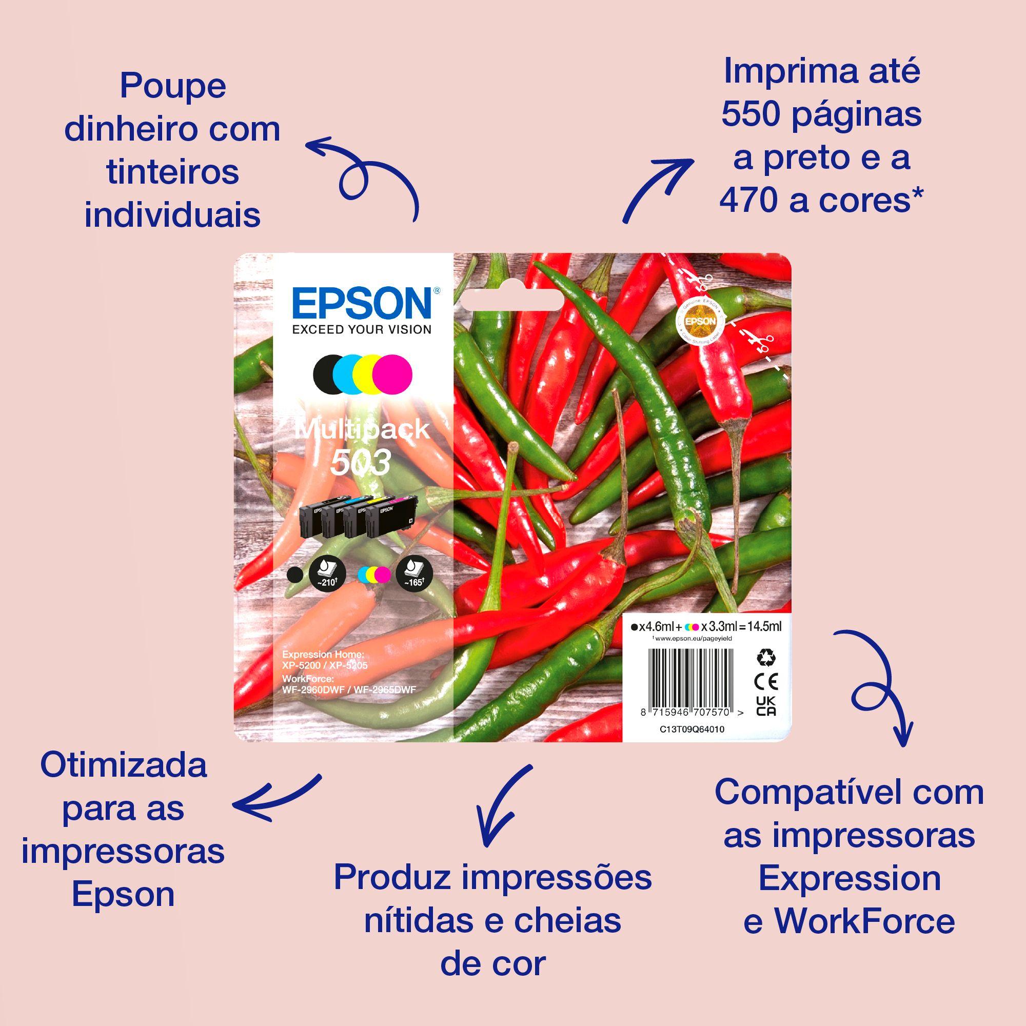 Tinteiro EPSON C13T09Q44010 (165 páginas - Amarelo)