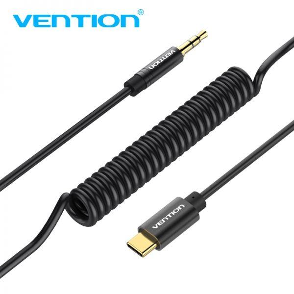 Cabo Conversor de Áudio VENTION BGABF (1 m - USB Tipo-C macho - Jack de 3,5 mm macho - Preto) — miniatura 2