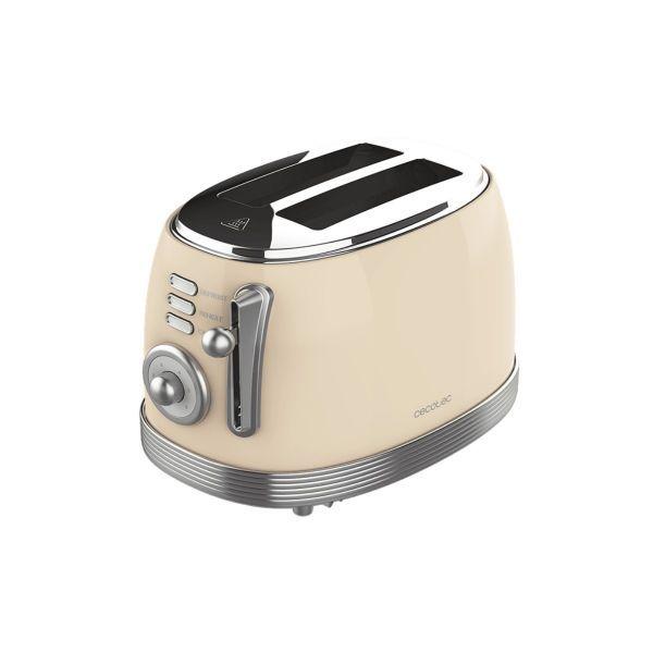 Torradeira CECOTEC Toast&Taste 1000 Retro Double (980 W - 2 fatias - Aço inoxidável - Bege), miniatura 2