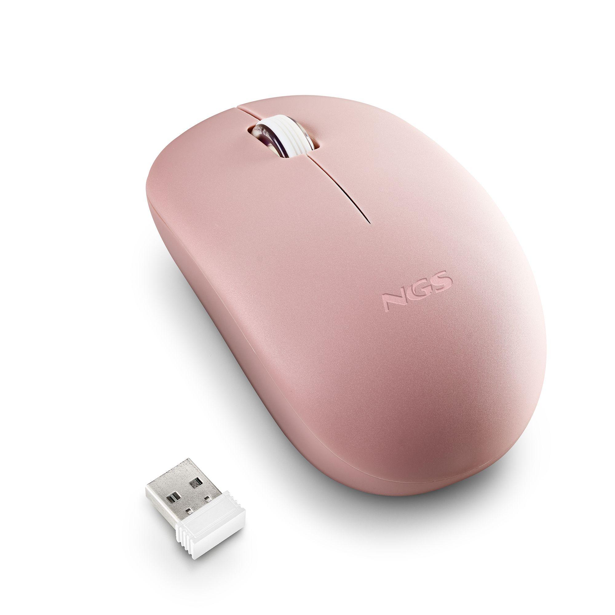 Rato NGS FOGPROPINK (Ambidestro - 1000 DPI - Ótico - Rosa) — miniatura 3