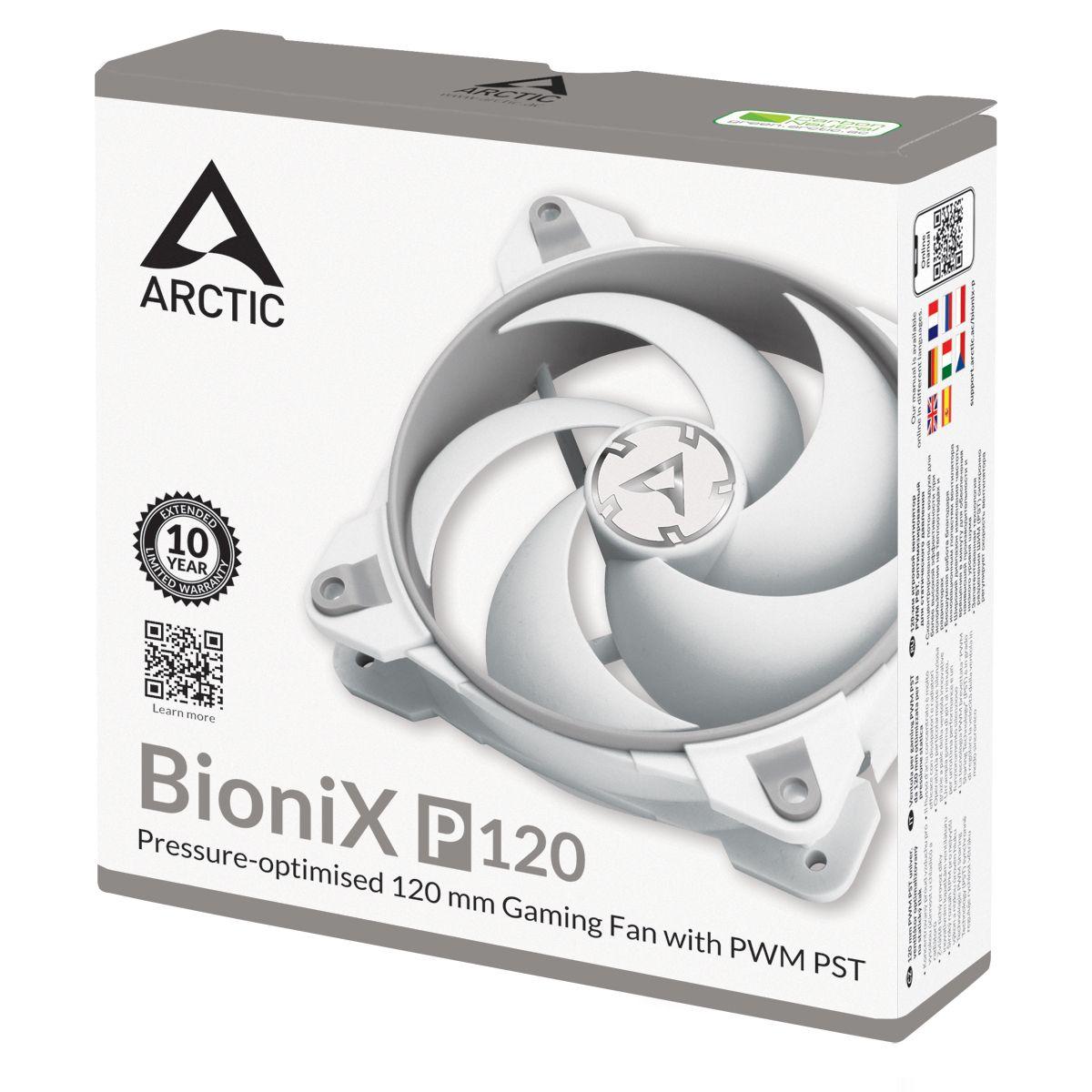 Ventoinha para Caixa de Computador ARCTIC BioniX P120 PWM PST (Não suportado - Cinzento e Branco) — miniatura 6