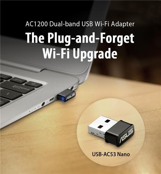 Adaptador USB Wi-Fi ASUS USB-AC53 Nano (Wi-Fi 5 - 867 Mbit/s - Banda dupla - Preto), miniatura 7