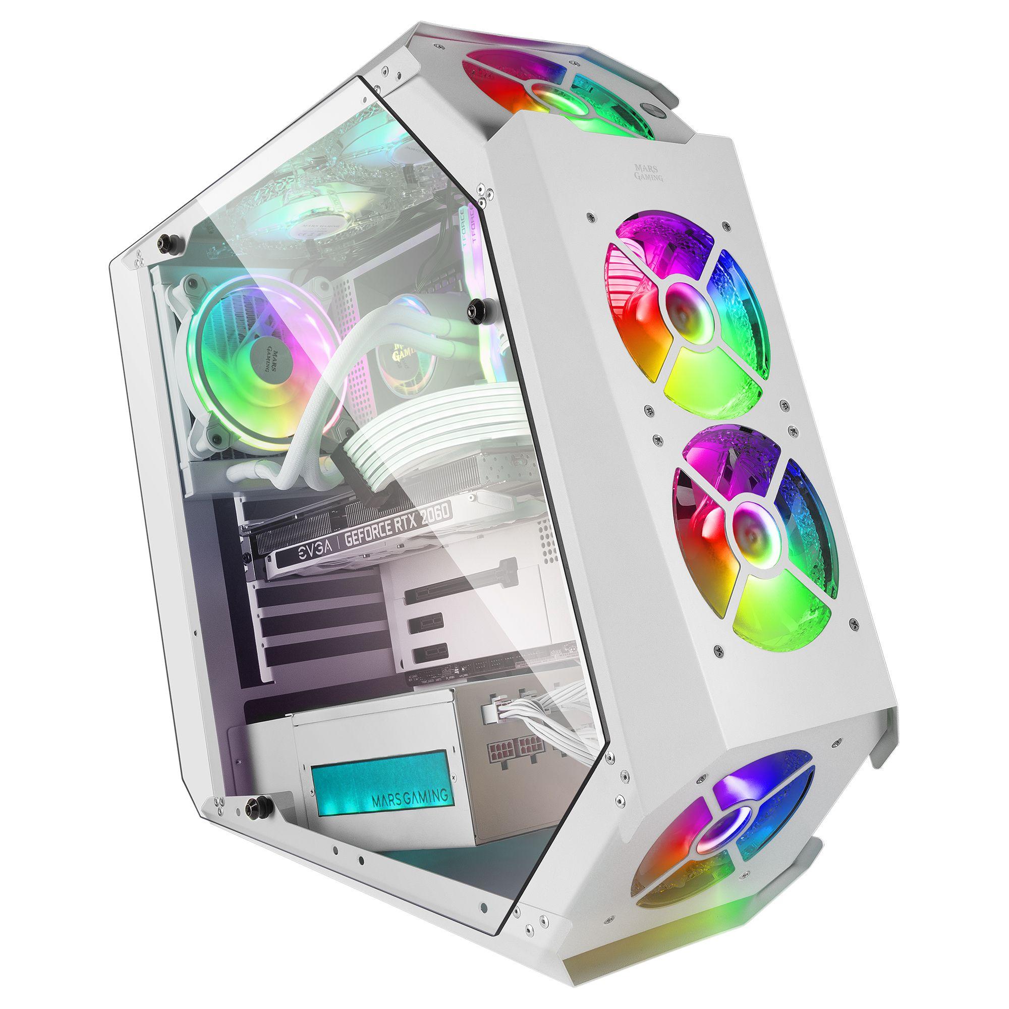 Caixa ATX MARS GAMING MC51W (ATX, Micro ATX, Mini-ITX - 2,5" - ATX, Mini-ITX - Branco) — miniatura 2