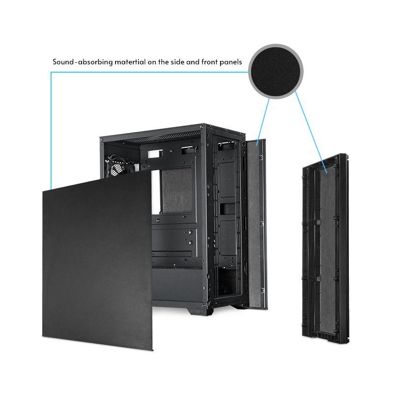 Caixa de Computador CHIEFTEC AS-02B-OP (ATX, Micro ATX, Mini-ITX - Midi Tower - 16,5 cm - Preto) — miniatura 9
