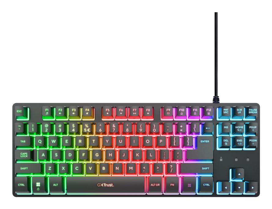 Teclado TRUST GXT 833 Thado TKL (Espanhol - Interruptor de membrana - USB - Preto) — miniatura 2