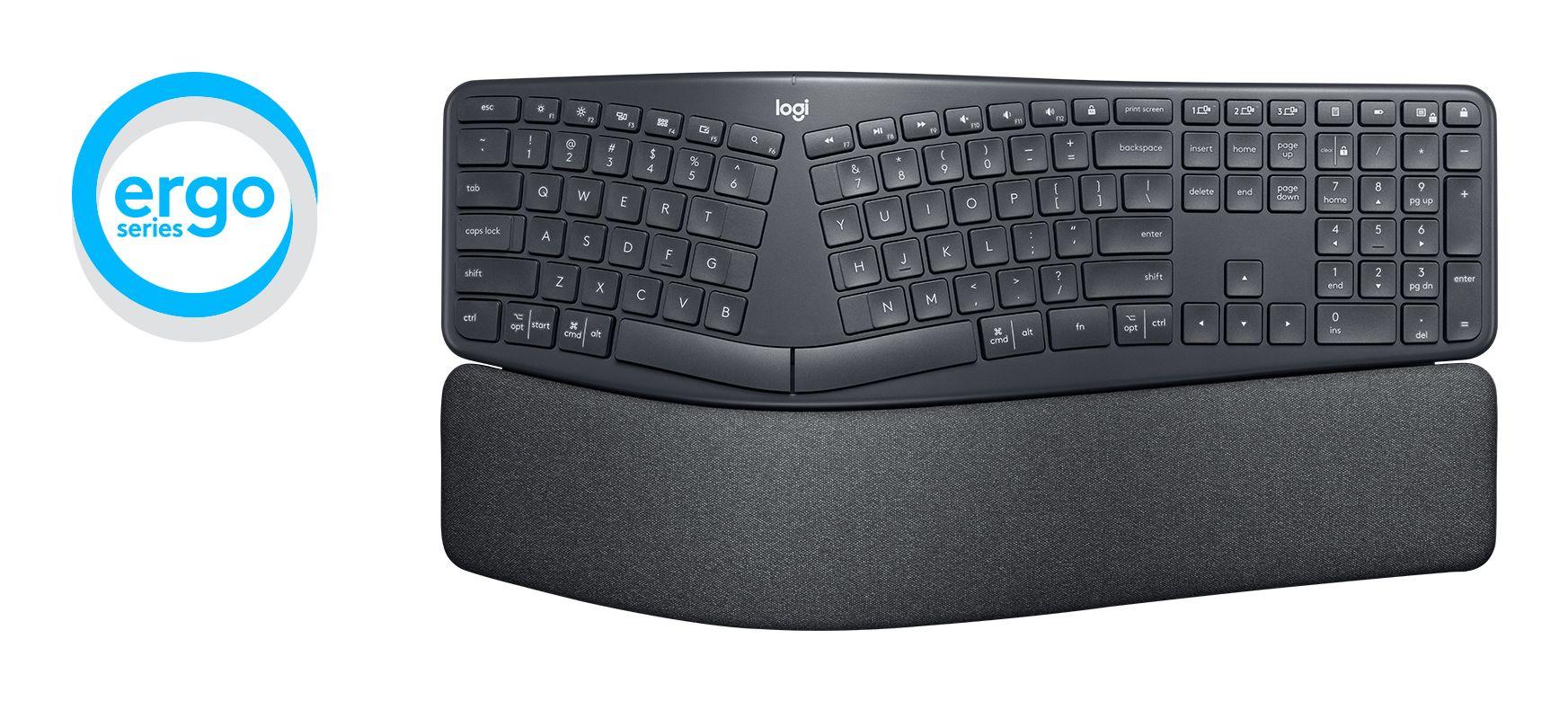 Teclado LOGITECH Ergo K860 (Espanhol - Teclas semi-mecânicas - Tamanho completo - Grafite) — miniatura 5