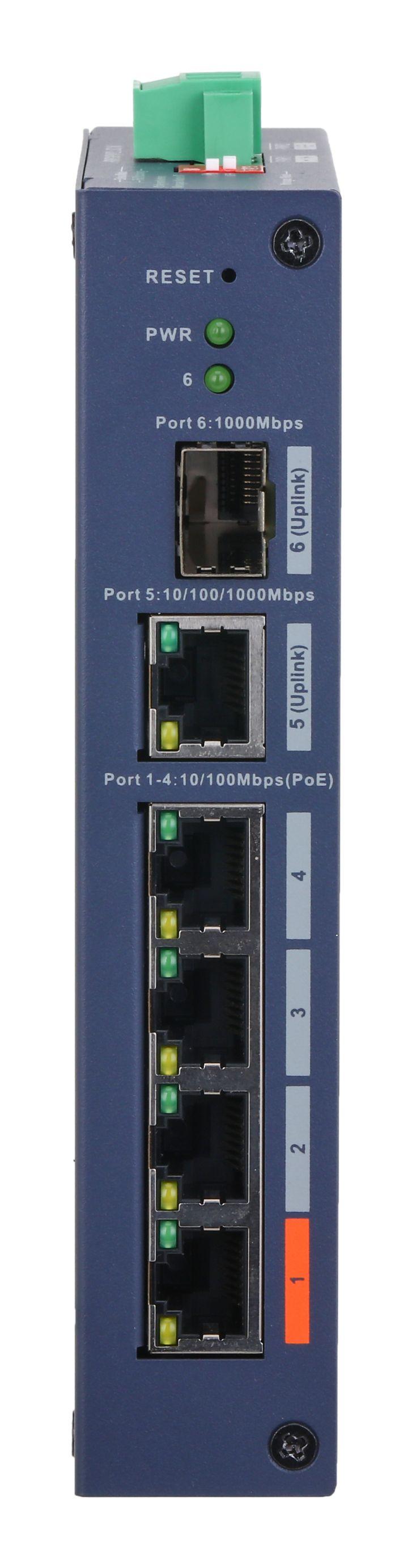 Switch Industrial DAHUA DH-CHS4106-4ET-60 (Fast Ethernet - 10/100 Mbps - 4 MB - Azul), miniatura 2