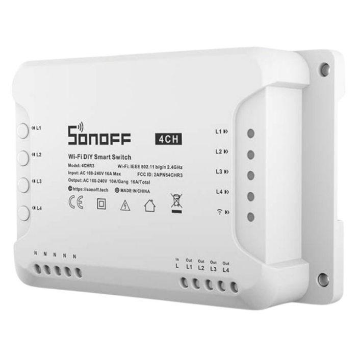 Módulo de Relé SONOFF 4CHR3 (PC V0 - 145 * 90 * 34 - Branco), miniatura 2