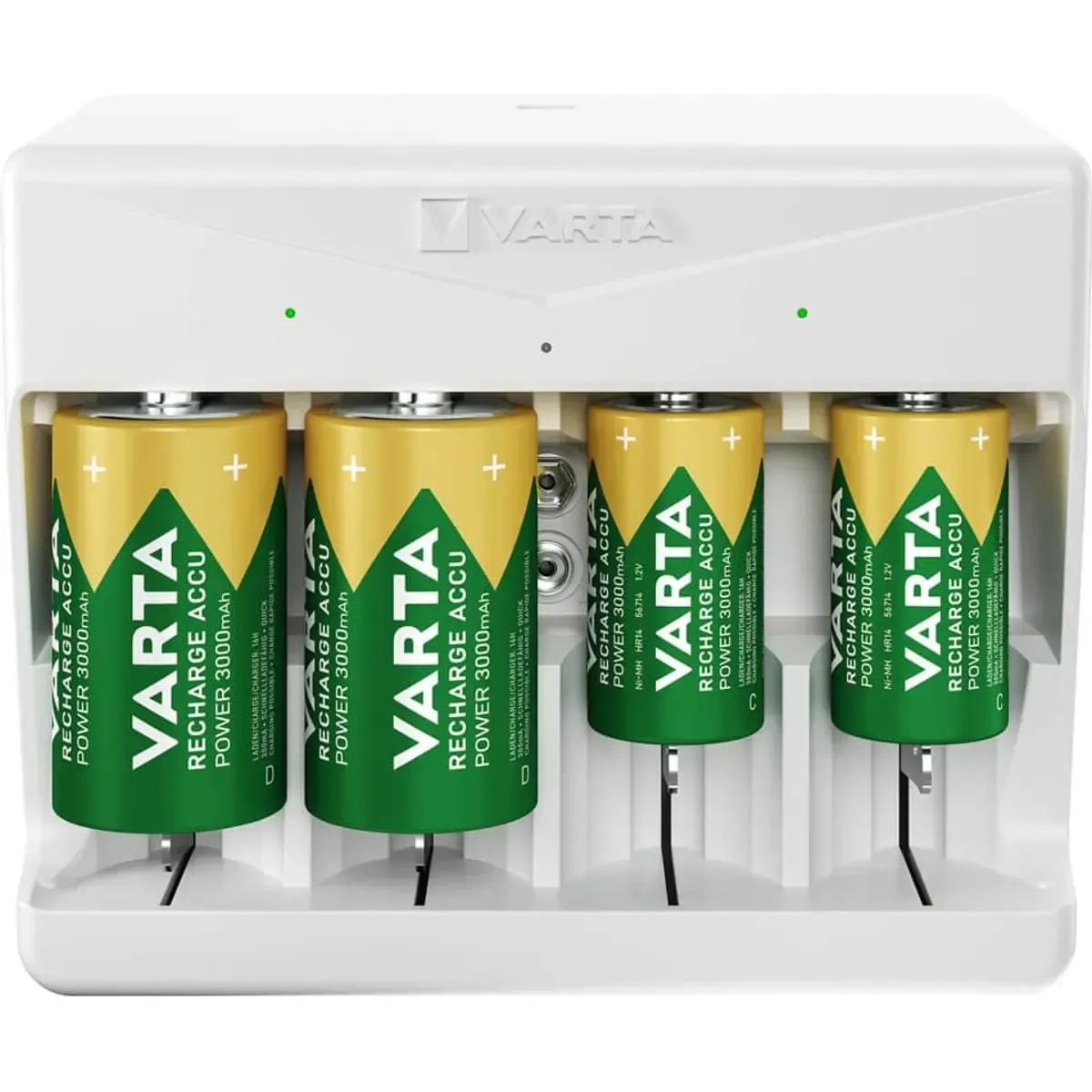 Carregador de Pilhas VARTA Universal Charger (9V, AA, AAA, C, D - Branco), miniatura 5
