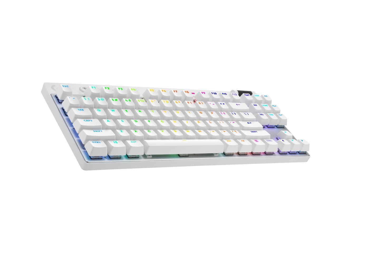 Teclado LOGITECH PRO X TKL LIGHTSPEED (Estados Unidos - Interruptor de tecla mecânico - Sem teclado numérico - Branco)