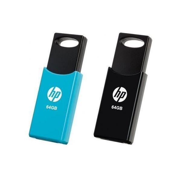 Pen USB HP HPFD212-64-TWIN (Sleeve - USB Type-A - 14 MB/s - Preto/Azul), miniatura 2
