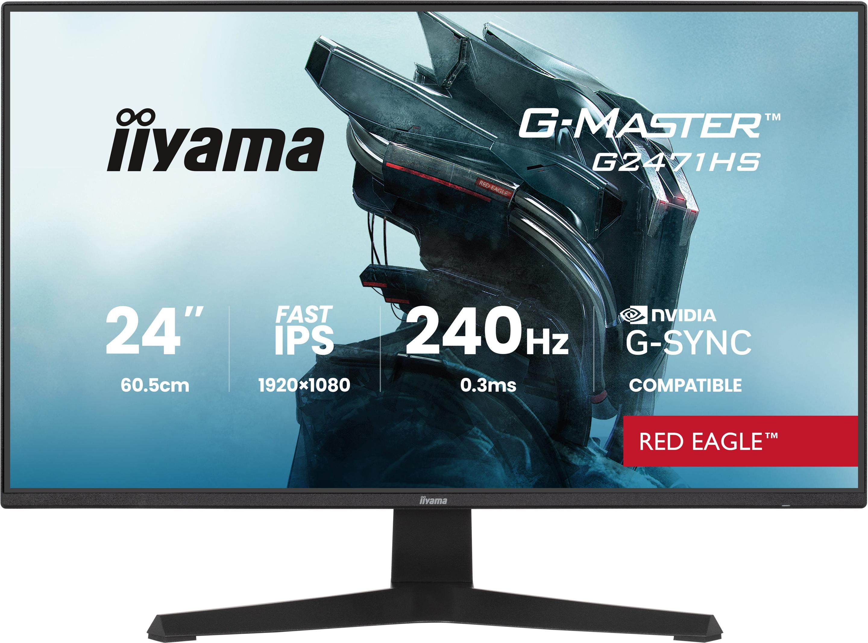 Monitor IIYAMA G-Master G2471HS-B1 (23,8" - Fast IPS - 240 Hz - Preto)