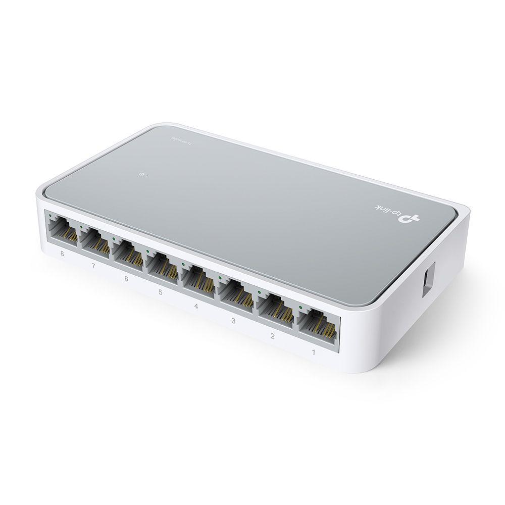 Switch TP-LINK TL-SF1008D (Fast Ethernet - 0,768 MB - 1,6 Gbit/s - Branco) — miniatura 2