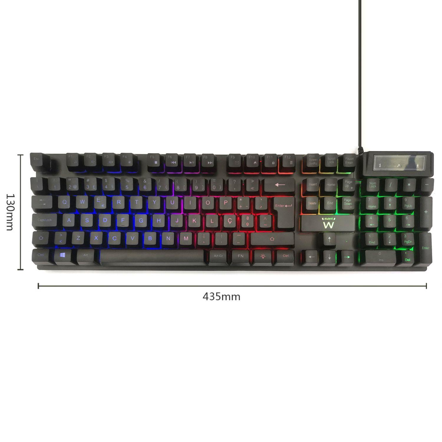 Teclado EWENT PL3319 (Português - Membrana - Tamanho completo - Preto), miniatura 3