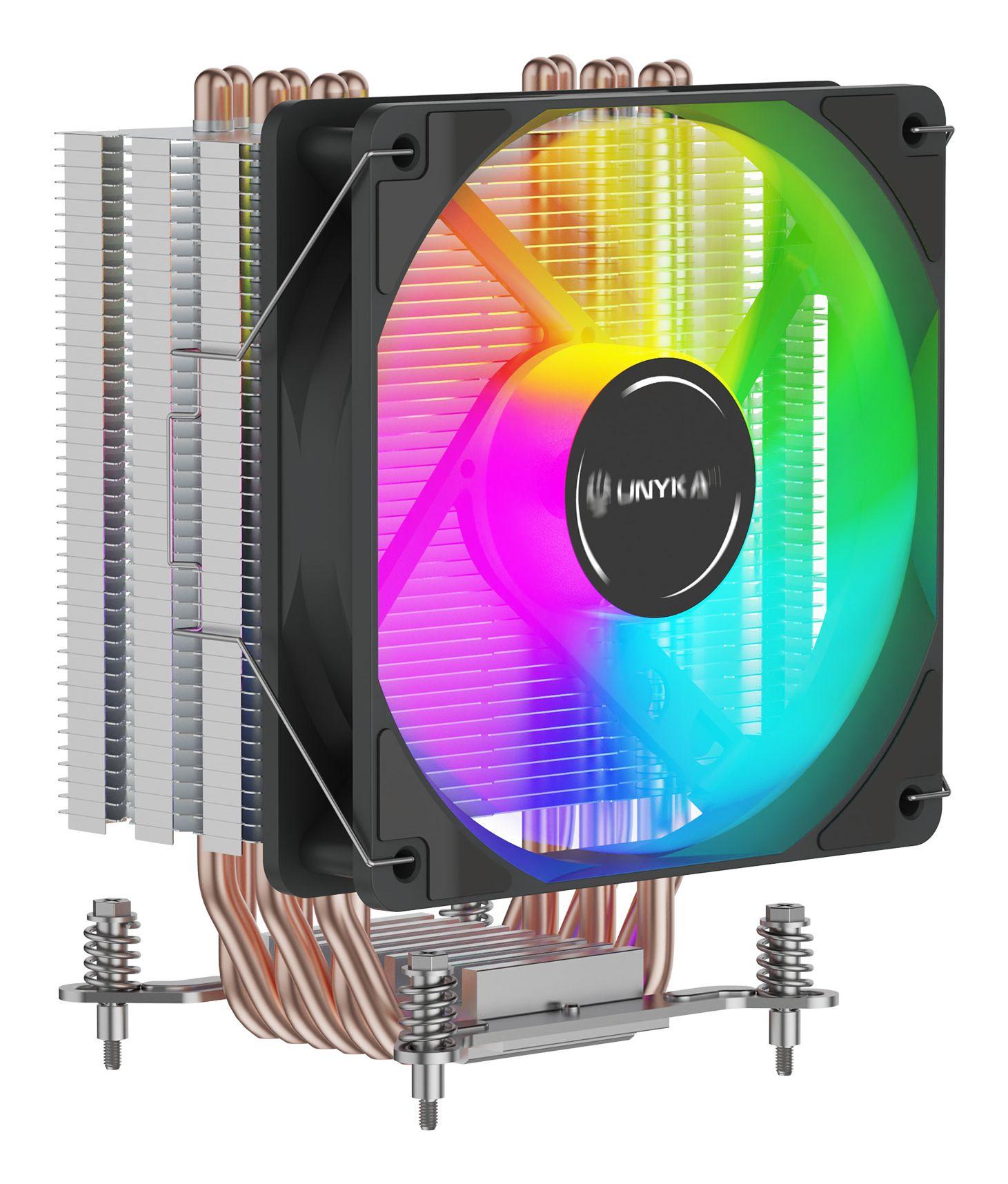 Dissipador CPU UNYKACH Unycool H60 ARGB (180 W - 120 mm - 1600 RPM - Cinzento)