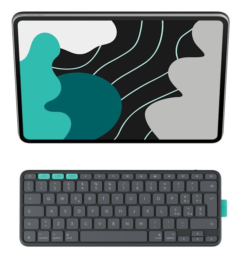 Teclado LOGITECH Flip Folio (Alemão - Bluetooth - Sem fios - Grafite) — miniatura 5