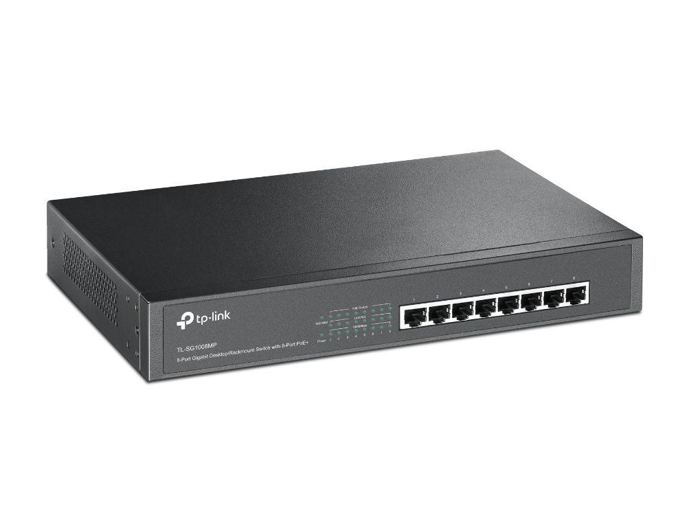 Switch TP-LINK TL-SG1008MP (Gigabit Ethernet - 1,5 MB - 16 Gbit/s - Preto) — miniatura 2