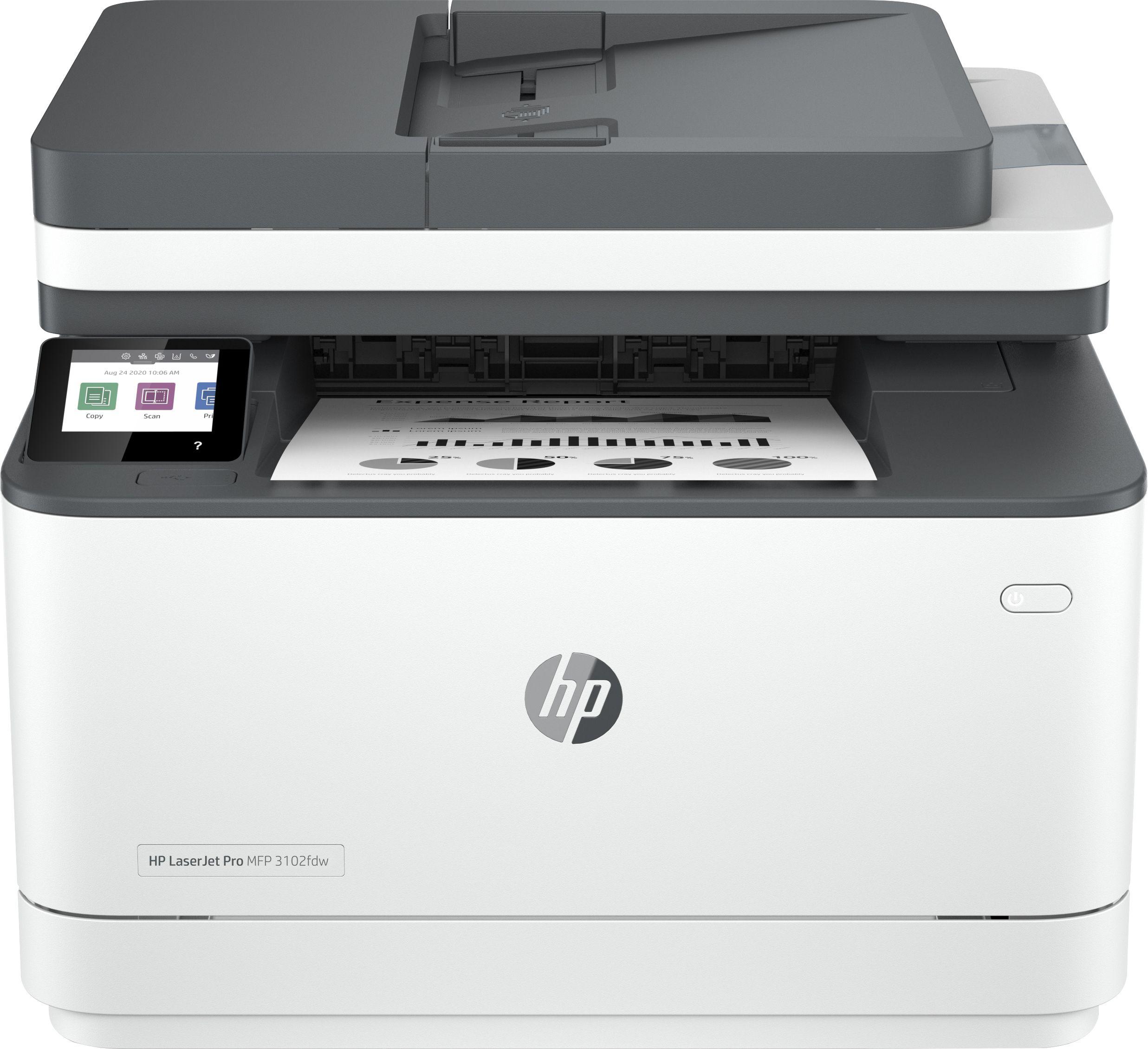 Impressora Multifunções Laser HP LaserJet Pro 3102fdw (A4 - Impressão a preto e branco - 250 folhas - Branco)