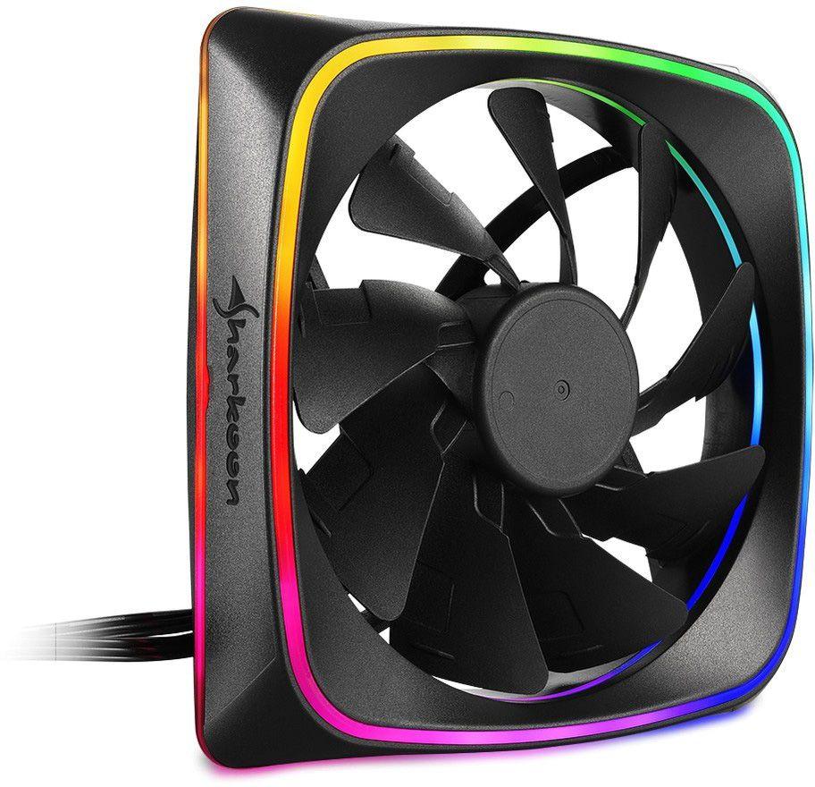 Ventoinha para Caixa de Computador SHARKOON (Não suportado - RGB - Preto), miniatura 3