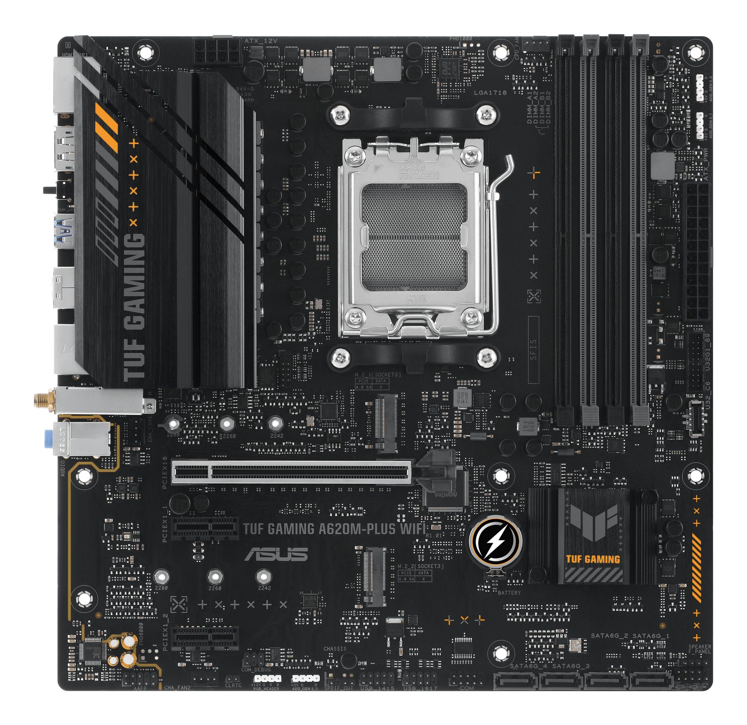 Motherboard ASUS TUF GAMING A620M-PLUS WIFI (AM5 - AMD Ryzen 7000 Series - micro-ATX), miniatura 3